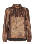 Slelvie Ronya Blouse Gold Soaked In Luxury