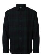 Slhreg-Owen Flannel Mix Shirt Ls Navy Selected Homme