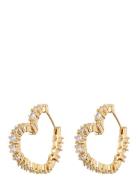 Diamond Heart Bijoux Hoops- Gold Gold LUV AJ