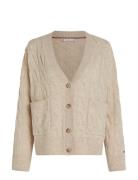 Soft Wool Cable Cardigan Beige Tommy Hilfiger