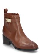 Th Logo Mid Heel Bootie Brown Tommy Hilfiger