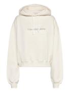 Chenille Monologo Hoodie Cream Calvin Klein Jeans