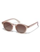 Kyrie Round Shaped Sunglasses Soft Brown Brown Pilgrim