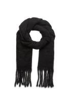 Scarf Big Fringe Solid Black Lindex