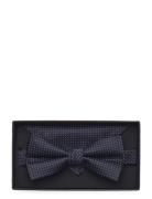 Polyester Bow Tie With Dots Navy Lindbergh Black