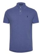 Custom Slim Fit Mesh Polo Shirt Blue Polo Ralph Lauren