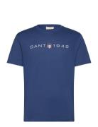 Printed Graphic Ss T-Shirt Blue GANT