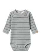 Nbmkail Ls Slim Body Lil Noos Grey Lil'Atelier