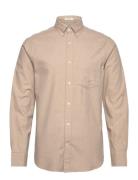 Reg Flannel Melange Shirt Beige GANT