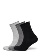 Sock 3 P Merino Roll Edge Black Lindex