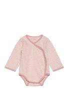 Wrap Body Ls Y/D Stripe Pink Fixoni