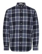 Reg Tartan Melange Check Shirt Navy GANT