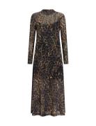 Hanna Mesh Dress Brown AllSaints