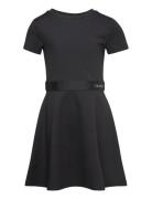 Logo Tape Ss Punto Dress Black Calvin Klein