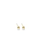 Duo Pearl Stud - Goldplated Gold Design Letters