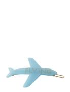 Iconic Hair Clip Airplane Blue Design Letters