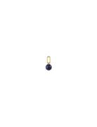 St Drop Charm 5Mm Gold Plated Blue Design Letters