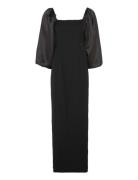 Helena Pouf Sleeve Maxi Dress Black Malina