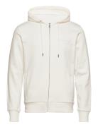 Reg Tonal Shield Full Zip Hoodie Cream GANT