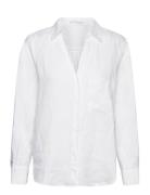 Pocket Linen Shirt White Mango