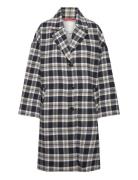 Babette Coat Checked Twill Navy Naja Lauf