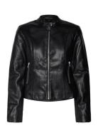 Zipped Biker Jacket Black Mango