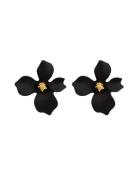 Lilly Flower Earring Black By Jolima