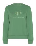 Reg Tonal Shield C-Neck Sweat Green GANT