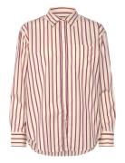 Rel Striped Poplin Shirt Cream GANT