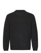 Boxy Wool Knit - Dark Grey Melange Grey Garment Project