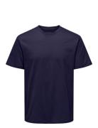 Onsmax Life Ss Stitch Tee Noos Navy ONLY & SONS