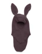 Balaclava Ears Wool Fleece Purple Huttelihut