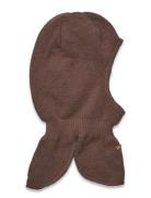 Balaclava Structure Knit Brown Minymo