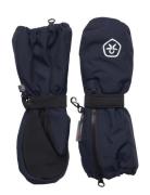 Mittens Long W. Zipper Navy Color Kids