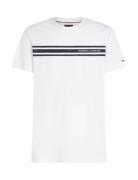 Central Chest Stripe Tee White Tommy Hilfiger