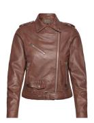 Rachel Leather Biker Brown Jofama