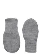 Mittens Wool Knit Grey Huttelihut