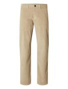 Slh196-Straight Miles Cord Pants W Noos Beige Selected Homme