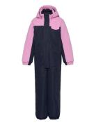 Coverall W. Contrast Navy Color Kids