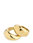 Dune Recycled Rings, 2 In A Set Gold Pilgrim