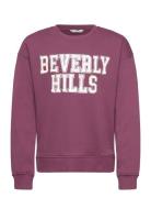 Printed Message Sweatshirt Burgundy Mango