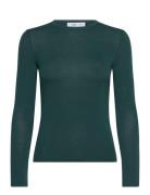 Round-Neck Long-Sleeved T-Shirt Green Mango