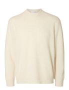 Slhreuben Ls Knit Relaxed Crew Neck Cream Selected Homme