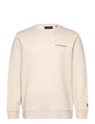 Loopback Embroidered Crew Neck Sweatshirt Cream Lyle & Scott