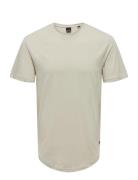 Onsmatt Longy Ss Tee Noos Cream ONLY & SONS