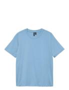Vmpaulina Ss T-Shirt Jrs Noos Blue Vero Moda