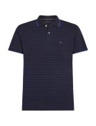 Oxford Stripe Reg Polo Navy Tommy Hilfiger