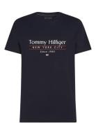 Hilfiger Center Stack Tee Navy Tommy Hilfiger