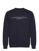 O-Neck Printed Sweat Navy Lindbergh