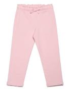 Elastic Waist Cotton Trousers Pink Mango